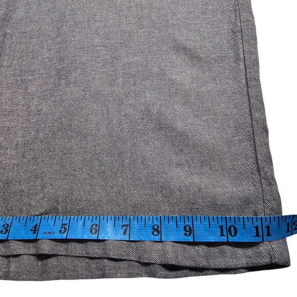 Old Navy Gray Linen Blend Straight Leg Pull-On Cropped Pants w/ Pockets Size XL - Picture 11 of 11
